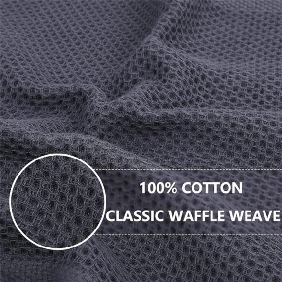 100% Cotton Waffle Weave Kitchen Dish Towels, Ultra Soft Absorbent Quick - Picture 3 of 16